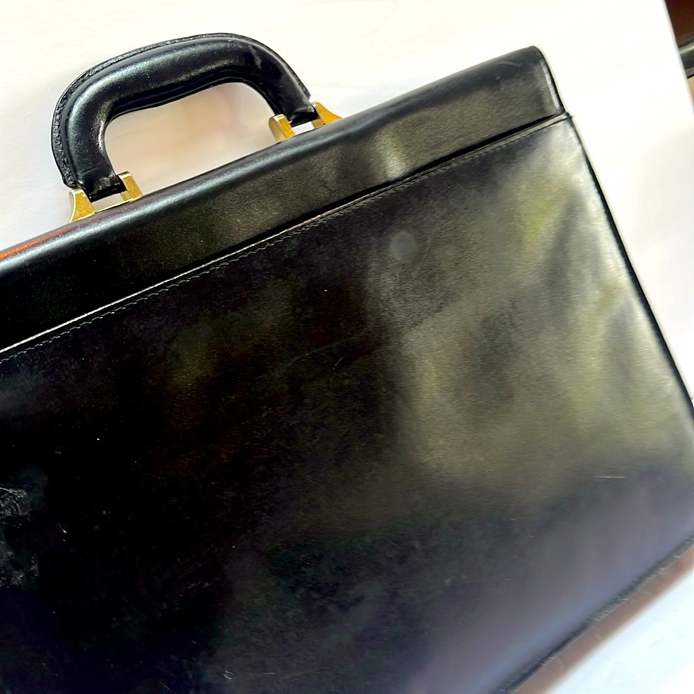 Heritage Black Leather Briefcase - Picture 2 of 13